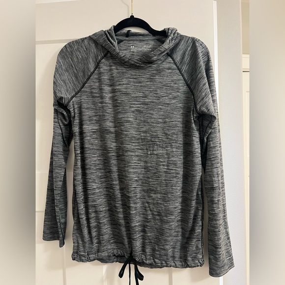 Under Armour Black and Gray HeatGear Hoodie - Picture 1 of 3